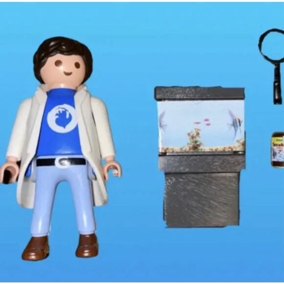 NIP Sealed Rare Promo Playmobil Aquarium Fish Tank TETRA Figure B8 - Picture 1 of 3